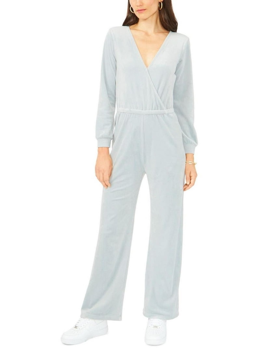 NWT I State cross front long sleeve Velour $129 jumpsuit